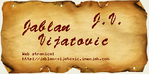 Jablan Vijatović vizit kartica